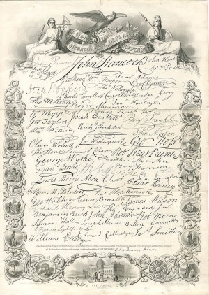Facsimile of the Signatures to the Declaration of Independence - SOLD